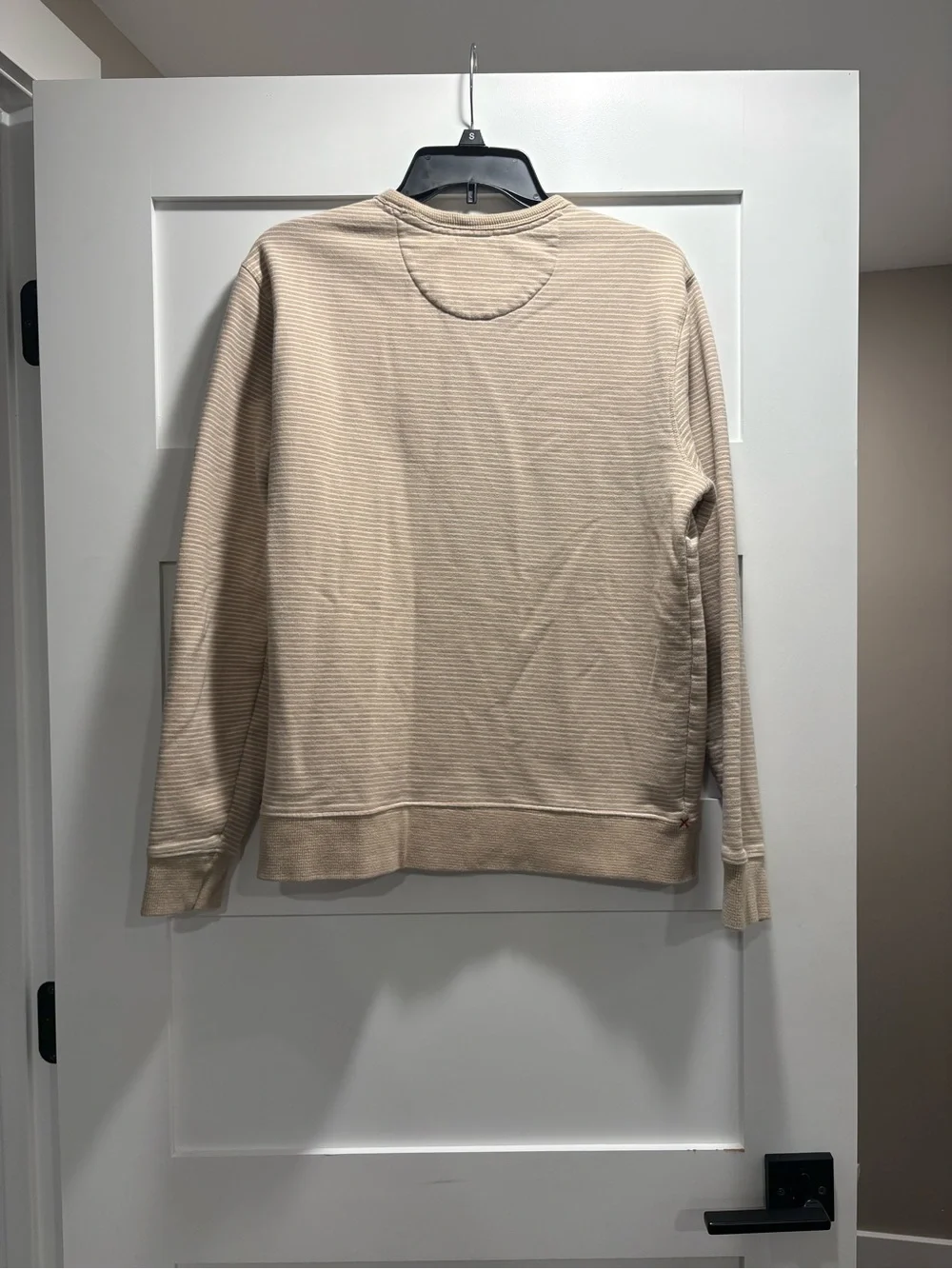Jachs Beige Striped Crewneck Sweater - Men's Neutral Pullover